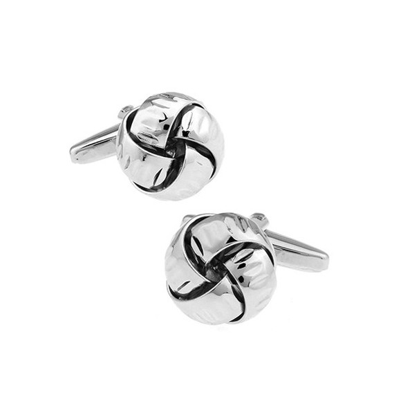 Silver Plated Woven Knot Cufflinks 