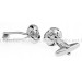 Silver Plated Woven Knot Cufflinks 