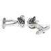 Grey and Silver Plated Knot Cufflinks 