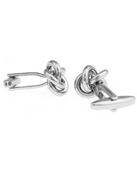 Silver Plated Double Knot Cufflinks  2
