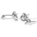 Silver Plated Double Knot Cufflinks 