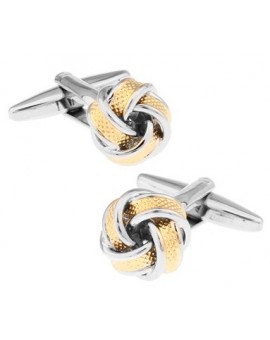 Golden and Plated Knot Cufflinks 