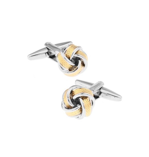 Golden and Plated Knot Cufflinks 