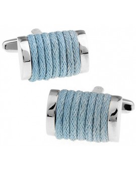 Light Blue Rope Cufflinks 