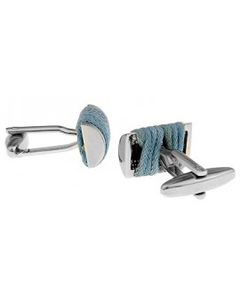Light Blue Rope Cufflinks  2
