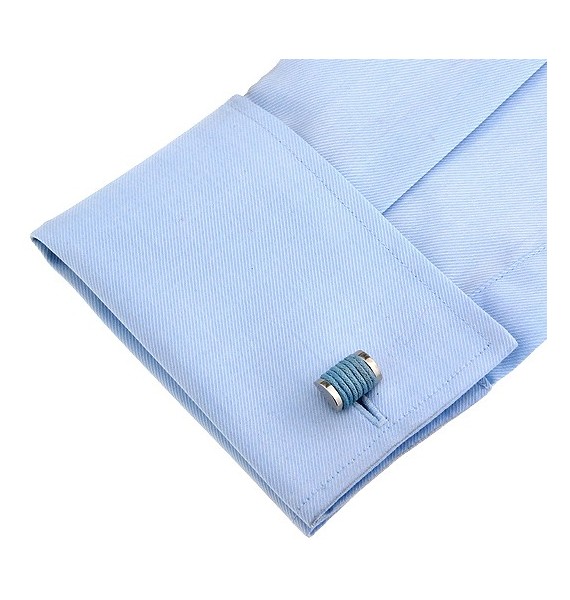 Light Blue Rope Cufflinks 