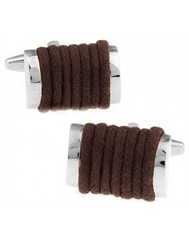 Brown Rope Cufflinks 