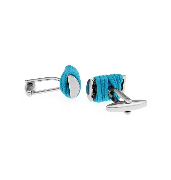 Turquoise Rope Cufflinks 