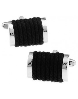 Black Rope Cufflinks 