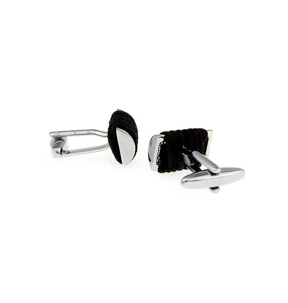 Black Rope Cufflinks 