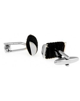 Black Rope Cufflinks 