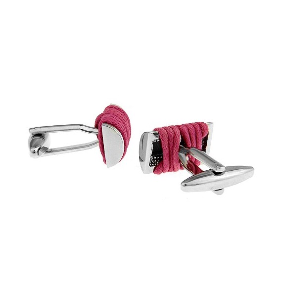 Fuchsia Rope Cufflinks 
