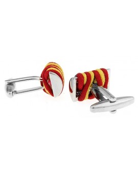 Yellow and Red Rope Cufflinks  2