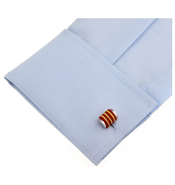 Yellow and Red Rope Cufflinks 