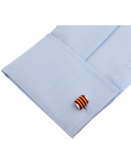 Yellow and Red Rope Cufflinks 