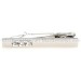 White Crystal Row Tie Bar 