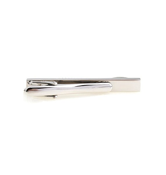 White Crystal Row Tie Bar 