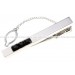 Black Crystal Row Tie Bar 
