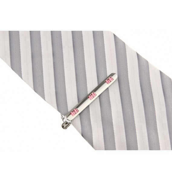 Pink Crystal Tie Bar 