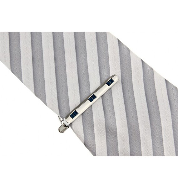 Blue Crystal Tie Bar 