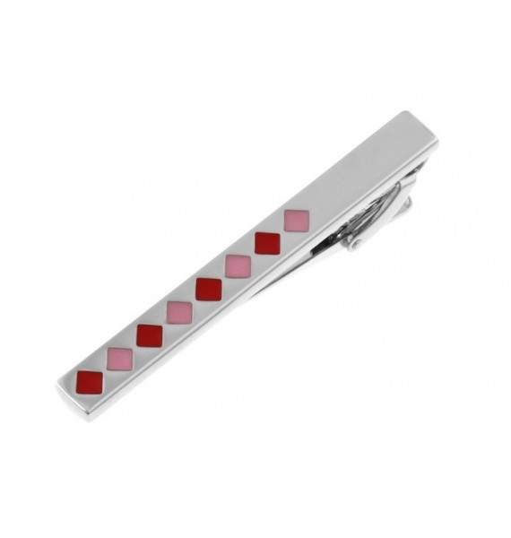 Red and Pink Squares Tie Bar 