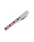 Red and Pink Squares Tie Bar 