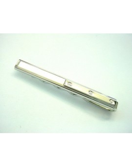 Silver and Crystal Tie Bar 