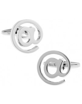 Silver at Sign Cufflinks 
