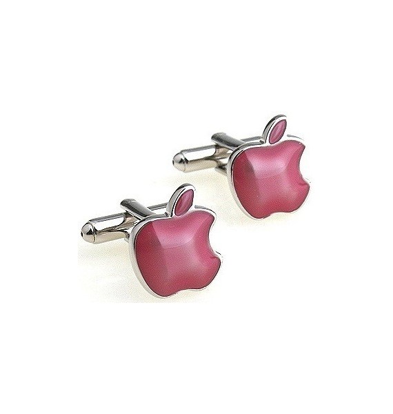 Pink Apple Cufflinks 