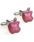 Pink Apple Cufflinks 