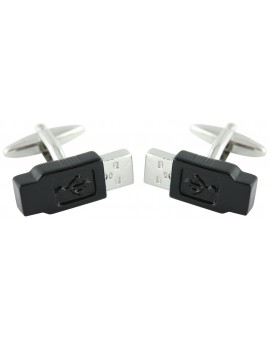 Black USB Cufflinks  2