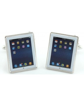White iPad Cufflinks 