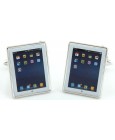 White iPad Cufflinks 