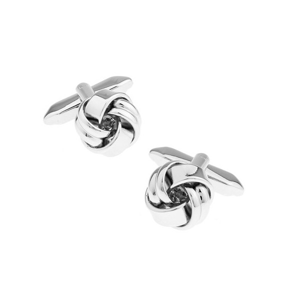 Silver Plated Knot Cufflinks 