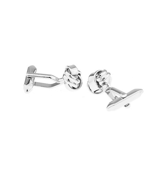 Silver Plated Knot Cufflinks 