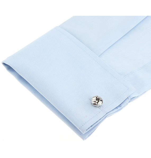 Silver Plated Knot Cufflinks 
