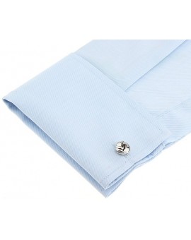 Silver Plated Knot Cufflinks 