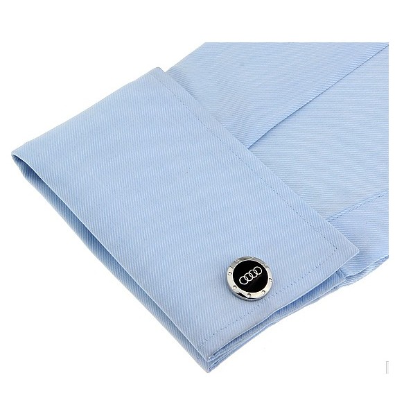 Silver and Black Audi Cufflinks 