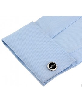 Silver and Black Audi Cufflinks 