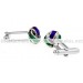 Blue and Green Knot Cufflinks 