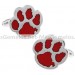 Red Dog Footprint Cufflinks 