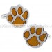 Yellow Dog Footprint Cufflinks 