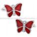 Red Butterfly Cufflinks 