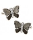 Grey Butterfly Cufflinks 