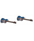 Blue Electric Guitar Cufflinks 