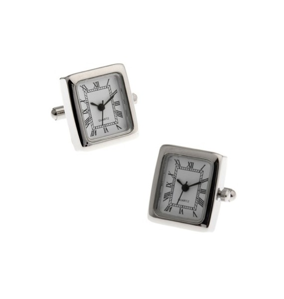 Gemelos Stainless Steel Square Watch 