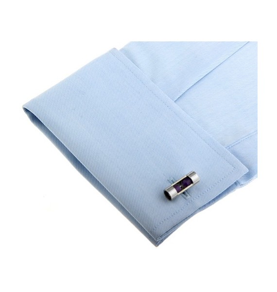 Purple Sandglass Cufflinks 