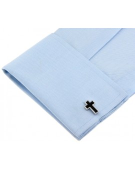 Blck Christian Cross Cufflinks