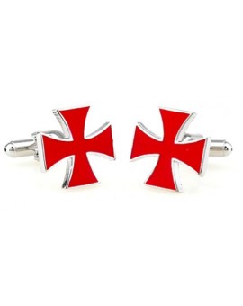 Red Saint George's Cross Cufflinks 