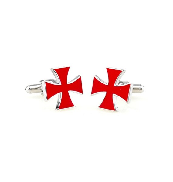 Red Saint George's Cross Cufflinks 